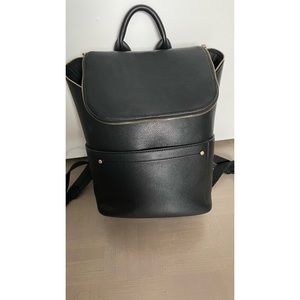 Aldo Black Faux Leather Backpack